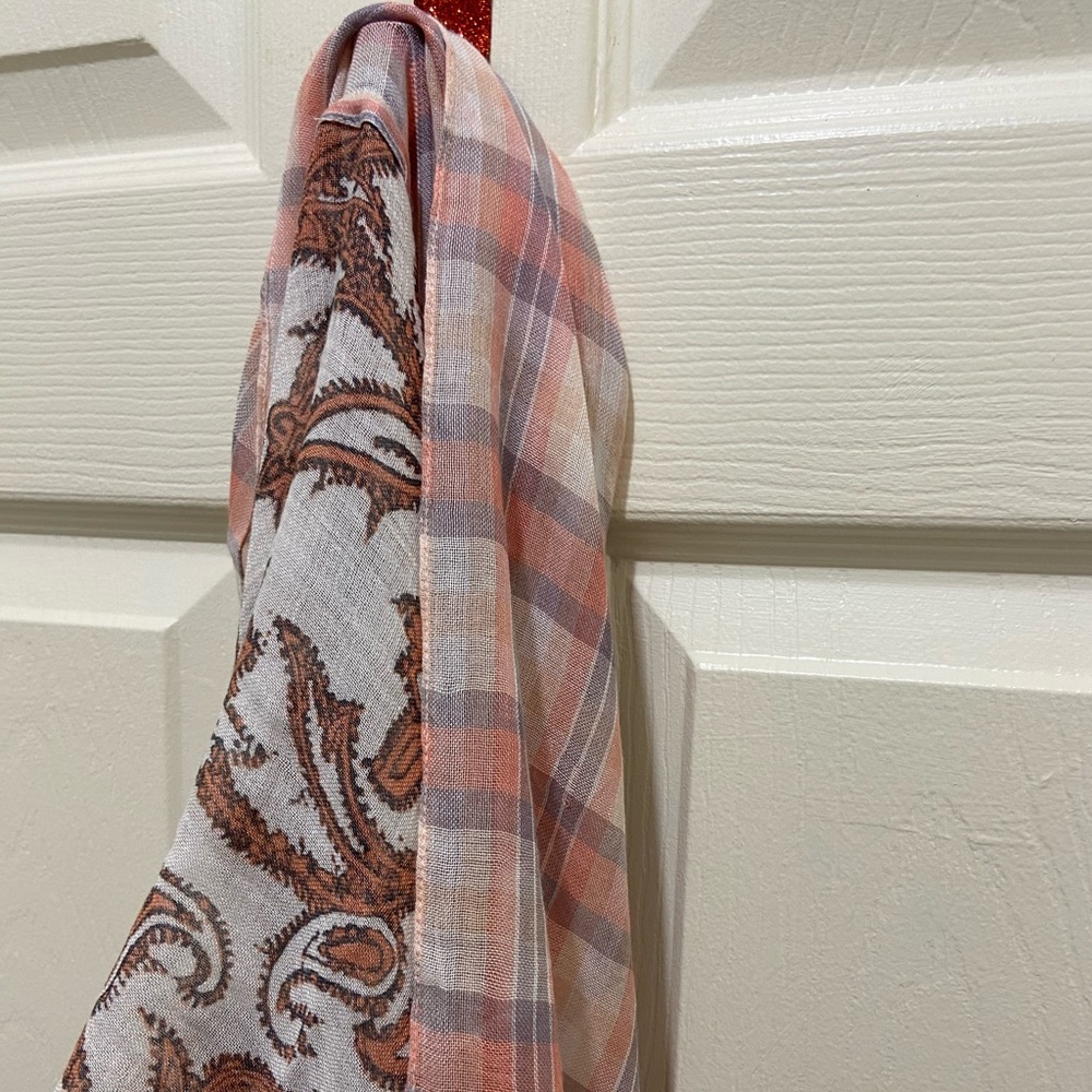Plaid & Paisley reversible infinity scarf. NWOT.